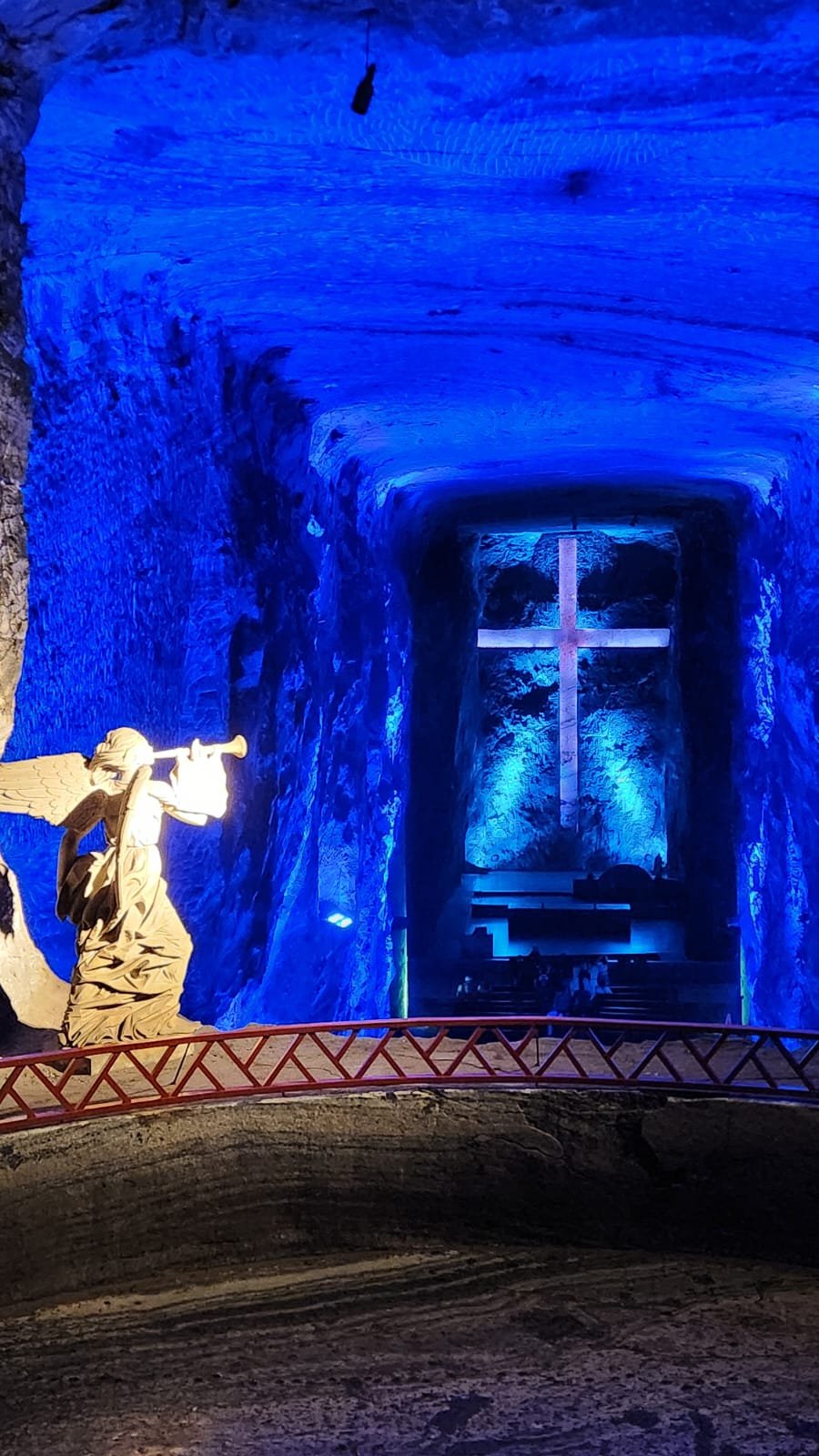 Zipaquirá Salt Cathedral underground illuminated chamber